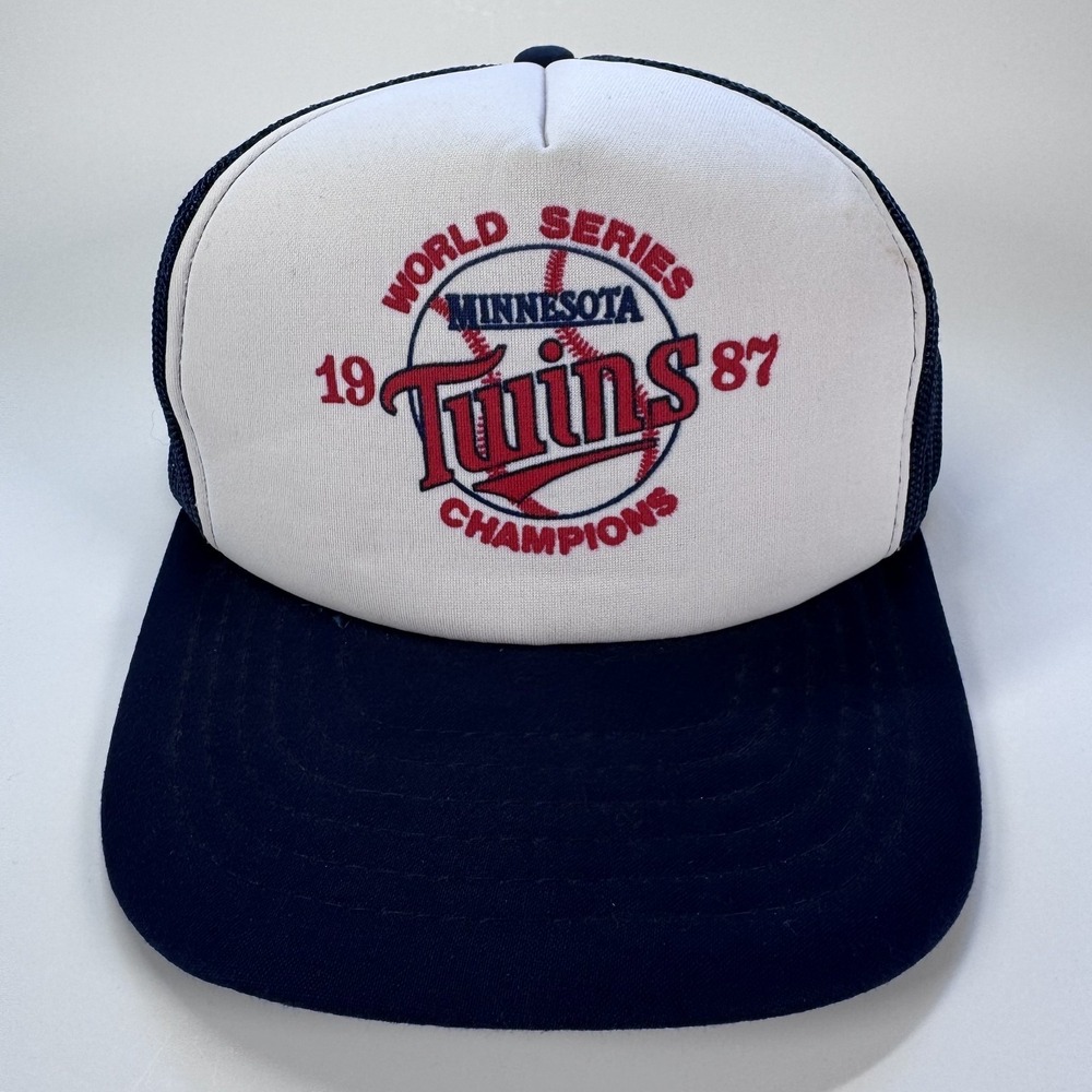 Vtg 1987 Minnesota Twins MLB World Series Champions Snapback Hat Yupoong‎ Korea